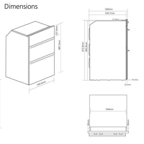 Caple C3371 SENSE Built in Electric Double Oven