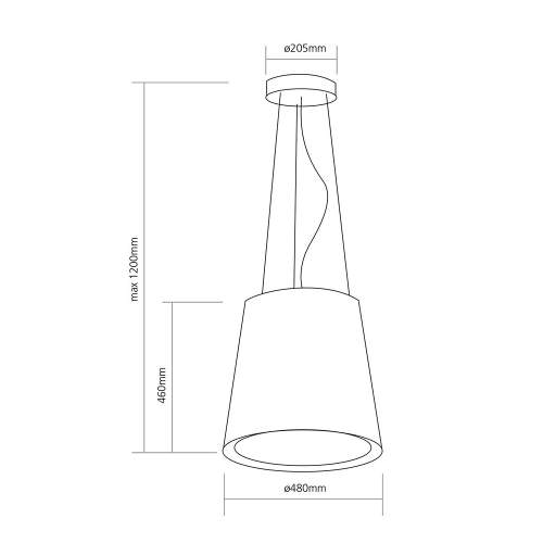 Caple Zalto 480mm Wide Island Chimney Hood