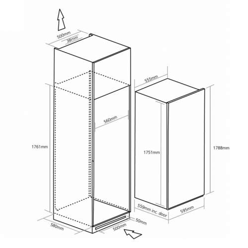 Caple WC1795 Triple zone wine cabinet