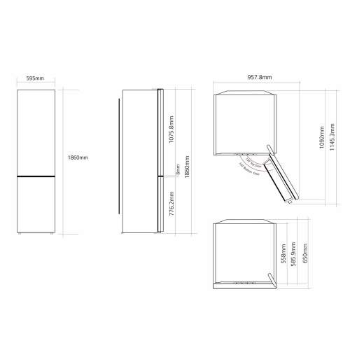 Caple RFF730 Freestanding 70/30 Fridge Freezer