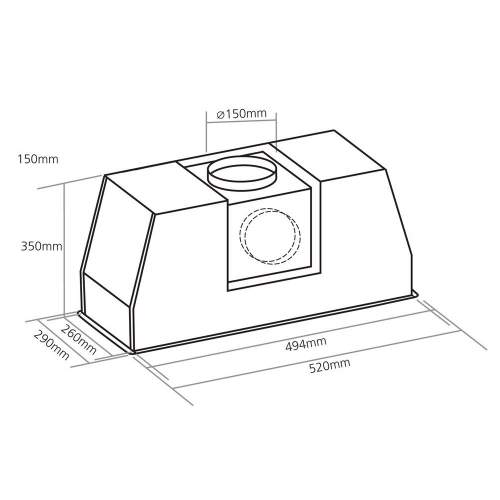 ST523 STORM 52cm Built-Under Cooker Hood