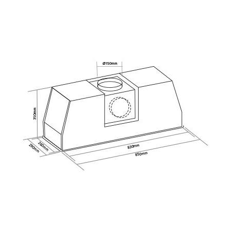 Caple TBU850 850mm Wide Touch Control Built Under Hood