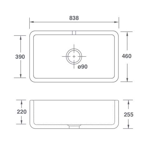 Shaws CLASSIC BUTLER 900 Kitchen Sink