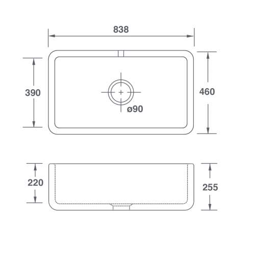 Shaws CLASSIC BUTLER 900 Kitchen Sink