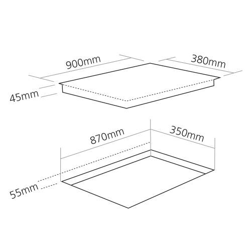 Caple C876i Sense 900mm Wide Ribbon Induction Hob