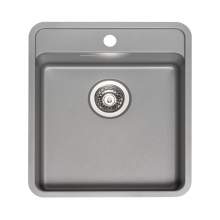 Reginox Regi-Color OHIO 40x40 with Tapwing Single Bowl Kitchen Sink - Atomic Grey