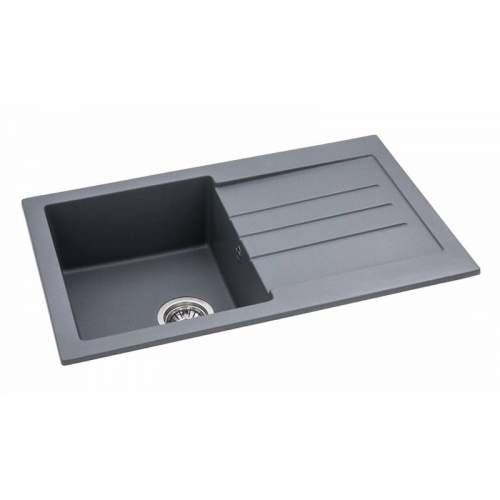 Abode AW3161 XCITE Compact Granite Sink in Metallic Grey