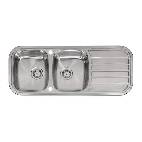 Reginox REGENT 30 LUX Double Bowl Kitchen Sink with Drainer