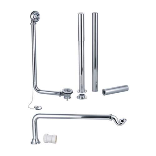 Aquabro DITW0032 Exposed Bath Plug & Chain Waste With Pipe Shrouds