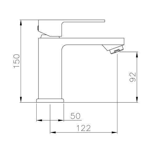 Abode FLUX AB2671 Basin Monobloc Mixer Tap