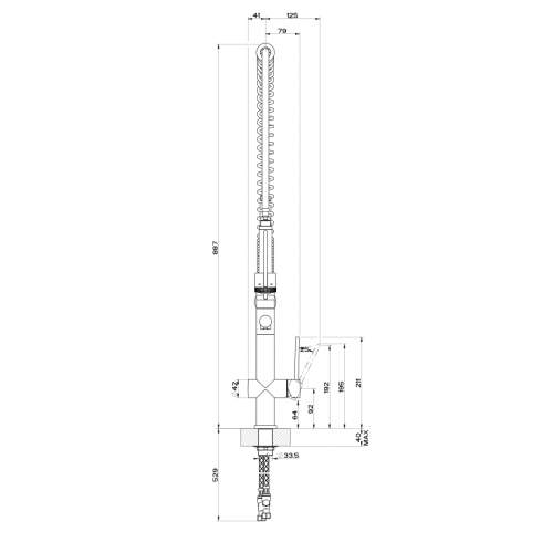 Gessi OXYGEN HiTech 00941 Professional Kitchen Tap