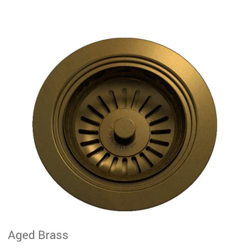 Perrin & Rowe 6400AB Waste Kit for Single Bowl Sinks in Aged Brass