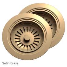 Perrin & Rowe 6475SB Waste & Overflow Kit for 2 Bowl Sinks in Satin Brass