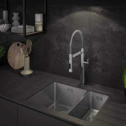 Abode TITANE Professional Style Kitchen Tap with Pull Out Hose - AT2084