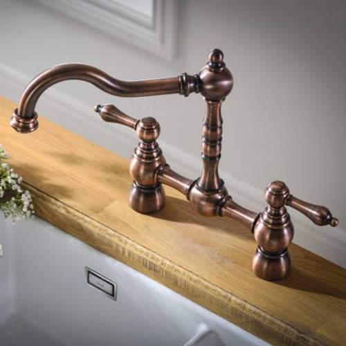 Abode BAYENNE Bridge Kitchen Tap in Century Copper - AT3089