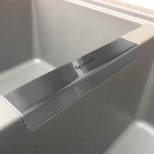 Caple Leesti 200 Double Bowl Granite Kitchen Sink Overflow Detail