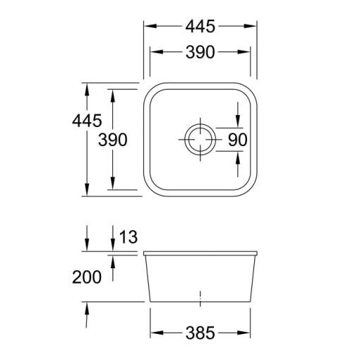 Villeroy & Boch CISTERNA 50 Premium Line Undermount Kitchen Sink