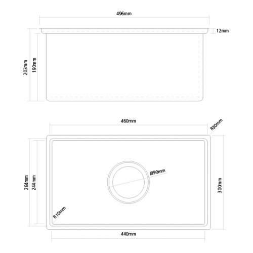 Caple ZONA 100 Stainless Steel Kitchen Sink with Accessories