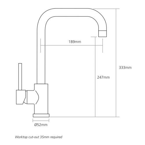 Caple ASPEN QUAD Single Lever Kitchen Tap