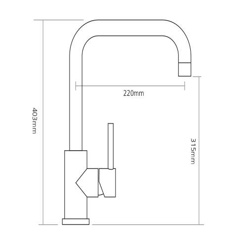 Aspen Quad Stainless Steel Kitchen Tap