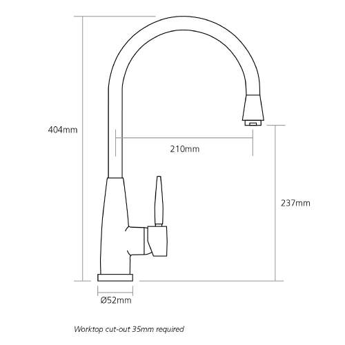 Caple DANVERS Single Lever Kitchen Tap