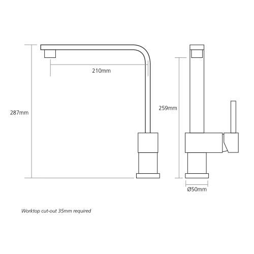 Caple DUMAS Single Lever Kitchen Tap