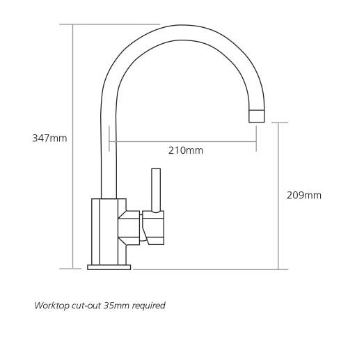 Caple FRESNO Single Side Lever Kitchen Tap