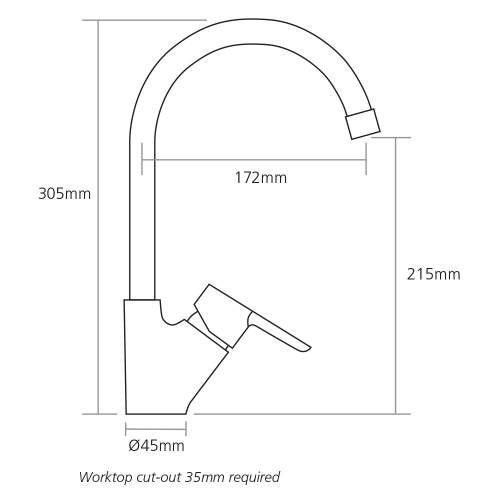 Caple Swanson Single Lever Kitchen Tap