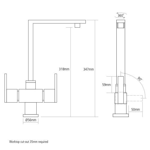 Caple ROBO Monobloc Kitchen Tap