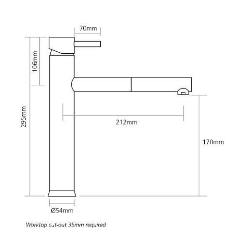 Caple ATLANTA Single Lever Pull-Out Kitchen Tap