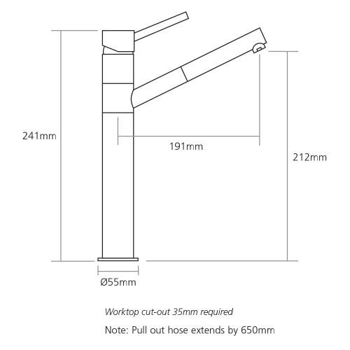 Caple BROOKLINE Pull-Out Spray Kitchen Tap