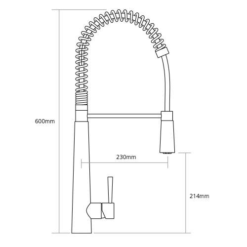 Caple HOWE Professional Pull Out Kitchen Tap