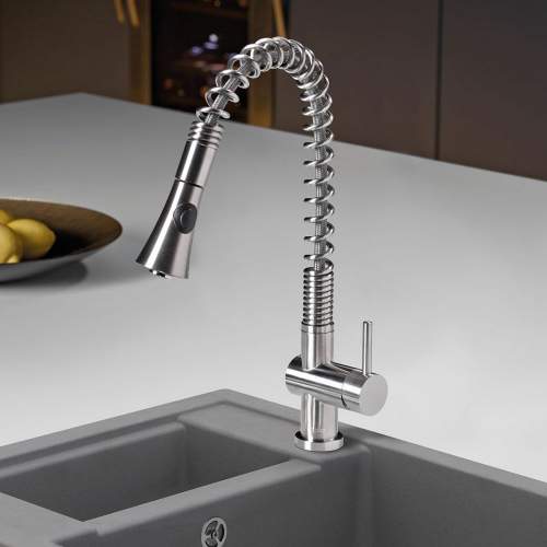 Caple Spiro Stainless Steel Kitchen Tap