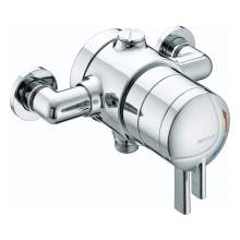 Bristan STRATUS Thermostatic Dual Control Exposed Shower Valve with Chrome Levers - STR TS1875 EDC C