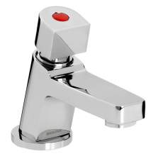 Bristan Single Pillar Angled Basin Soft Touch Timed Flow Tap with Flow Regulator Z2SQR12C