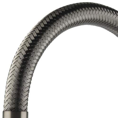 Gessi Mesh Single Lever Mixer Tap with Woven Metal Flexible Spout