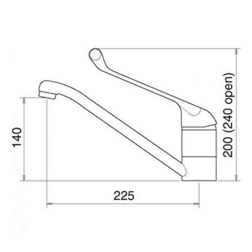 Clearwater DormanLarge Single Lever Monobloc Kitchen Tap