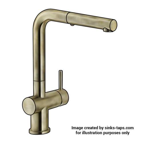 Franke Active Plus Pull-Out Spray Kitchen Tap in Brass