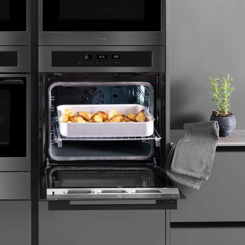 Caple C2401GM SENSE Gunmetal Pyrolytic Electric Single Oven