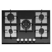 Caple C871GBK Gas-On-Glass Hob