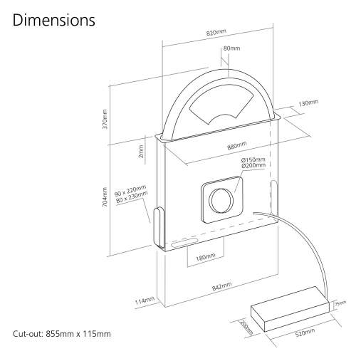 Caple DD925CO Copper Downdraft Extractor