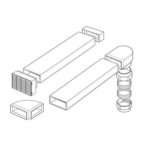 Caple 2653WGL 150mm Flat Venting Kit