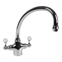 Shaws Whitewell Twin Lever Kitchen Tap