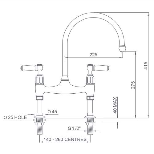 Shaws Pendleton Kitchen Tap