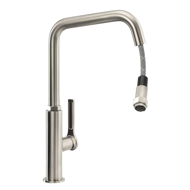 Abode HEX Single Lever Pull Out Kitchen Tap