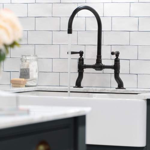 Caple Putney Bridge Deck Mount Kitchen Tap in Blackened Copper