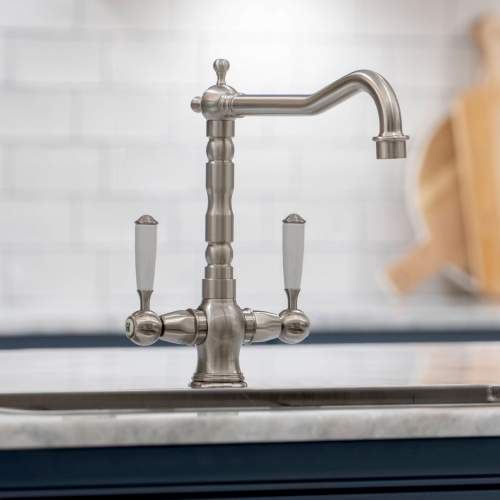 Caple Hadley Twin Lever Traditional Kitchen Tap