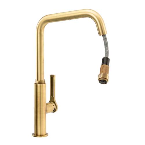 Abode HEX Single Lever Pull Out Kitchen Tap AT2088