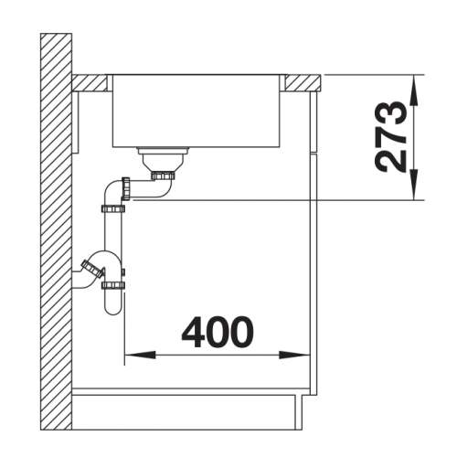 Blanco ZEROX 500-IF Durinox Inset 1.0 Bowl Sink