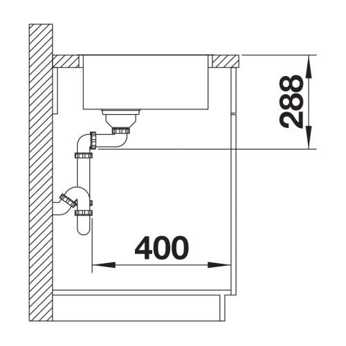 Blanco ZEROX 700-IF Durinox Inset 1.0 Bowl Sink
